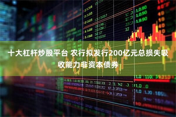 十大杠杆炒股平台 农行拟发行200亿元总损失吸收能力非资本债券