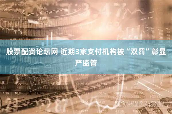 股票配资论坛网 近期3家支付机构被“双罚”彰显严监管